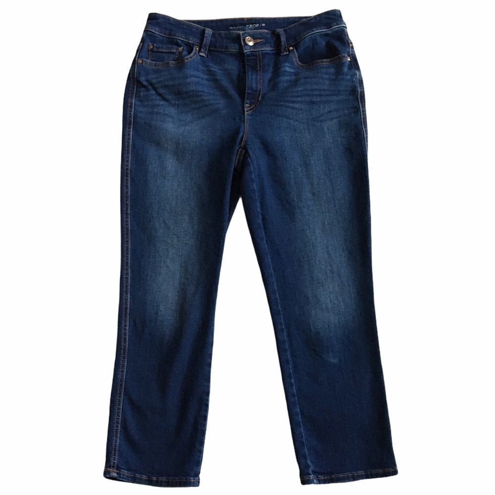 CHICO’S THE PLATINUM CROP JEANS SZ 00